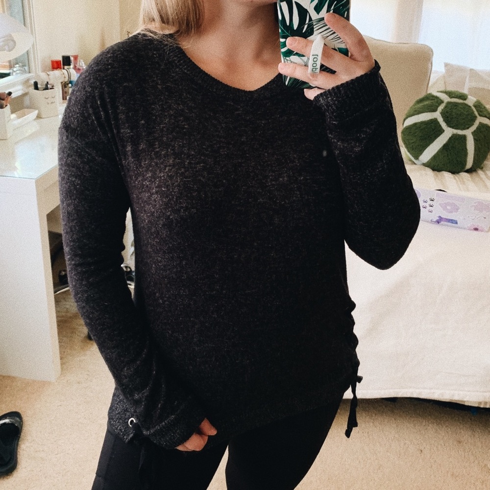 Black speckled sweater